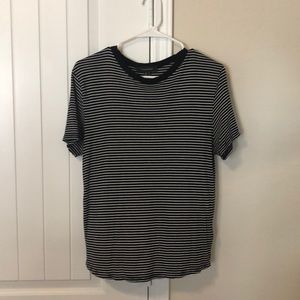 black and white striped t-shirt